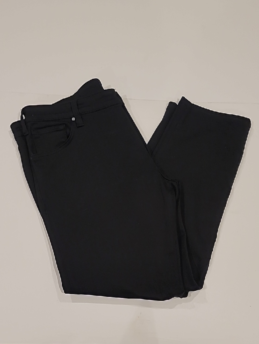 34 Heritage Black Cotton Jeans Mid Rise Straight Stretch 40 - Picture 2 of 12
